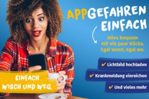 bewegt-Magazin Cover: Frau mit Smartphone